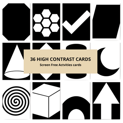 The "Visual Spark" High-Contrast System | 36 Developmental Shapes (0-6 Months)