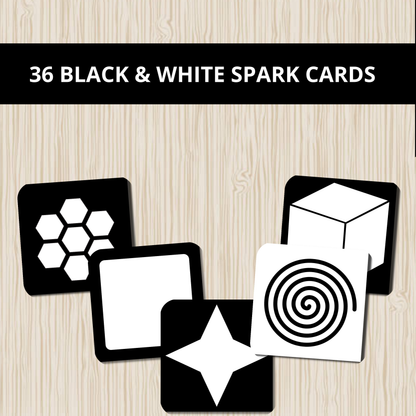 The "Visual Spark" High-Contrast System | 36 Developmental Shapes (0-6 Months)