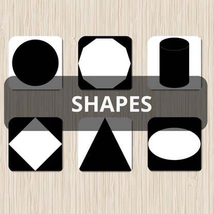 The "Visual Spark" High-Contrast System | 36 Developmental Shapes (0-6 Months)
